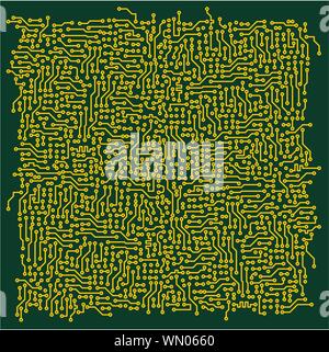 Green and Gold Circuit Board Background Stock Vector Image & Art - Alamy