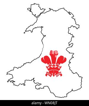 Wales Fleur De Lis Stock Vector