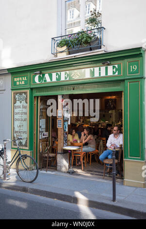 Paris, Rue du Parc Royal, Royal Bar Stock Photo