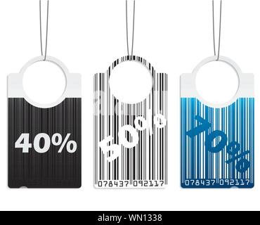 Bar code label template. Barcode icon. Visual data representation with ...