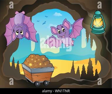 Mine theme image 7 Stock Vector