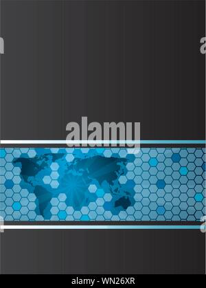Hexagon brochure design Stock Vector