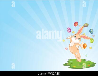 Juggling bunny Stock Vector