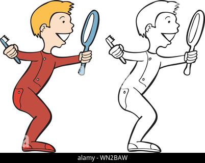 Children brushing the teeth illustration Stock Vector Image & Art - Alamy