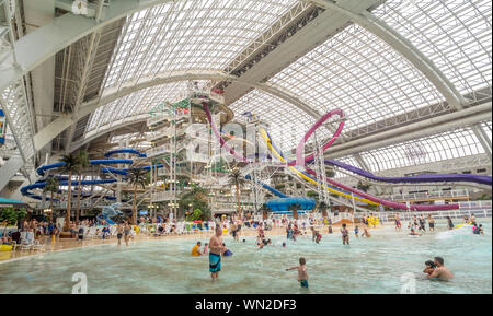 World Waterpark in the West Edmonton Mall. Its the largest shopping mall in North America and the tenth largest in the world. Stock Photo