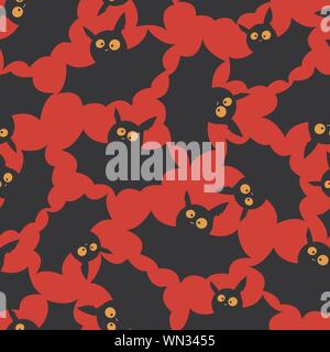 Halloween bats pattern Stock Vector