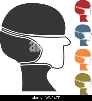 Surgical mask Icon Set Stock Vector