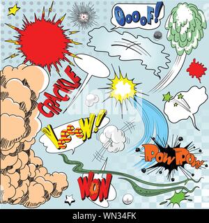 Cloud Comic Book Design Element Vector Illustration Stock Vector Image ...