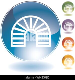 Conveyor Belt Rollers Icon Stock Vector