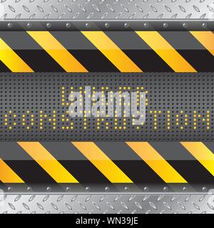 Under construction background with led s Stock Vector