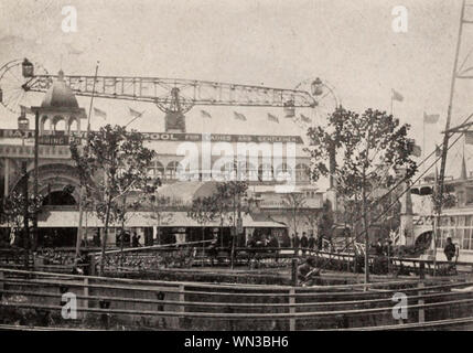 Scene in Steeplechase Park - Coney Island, New York, circa 1904 Stock Photo