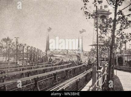 A Race at Steeplechase Park, Coney Island, circa 1904 Stock Photo