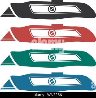 Set of Box Cutters Stock Vector