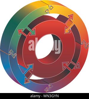 Process Circle Diagram Stock Vector