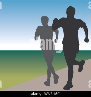 Fast Runners Stock Vector