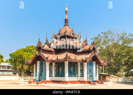 Zayat which houses the Mingun Bell in Myanmar Stock Photo