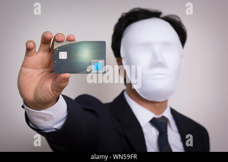 Criminal concept photo, Industrial espionage with masked businessman 151 Stock Photo