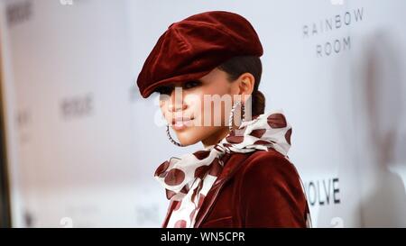 New York, NY, USA. 5th Sep, 2019. Zendaya at arrivals for The Daily Front Row 7th Annual Fashion Media Awards, Rainbow Room at Rockefeller Center, New York, NY September 5, 2019. Credit: Jason Mendez/Everett Collection/Alamy Live News Stock Photo