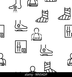 Orthopedic Seamless Pattern Vector Stock Vector
