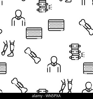 Orthopedic Seamless Pattern Vector Stock Vector