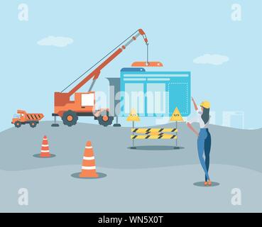 buiders and data folder with webpage under cosntruction vector illustration design Stock Vector