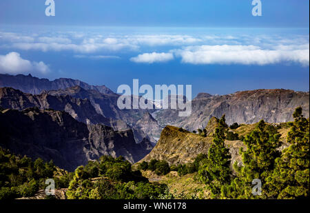 Mountain landscape, Santo Antão Island, Cape Verde, Cabo Verde, Africa. Stock Photo