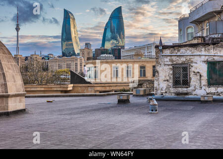 Old City, Inner City, Baku, Azerbaijan Stock Photo