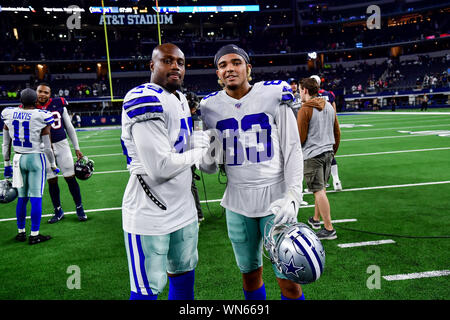 Dallas Cowboys wide receiver Jalen Tolbert (18) warms up prior to an NFL  Football game in Arlington, Texas, Thursday, Nov. 24, 2022. (AP  Photo/Michael Ainsworth Stock Photo - Alamy