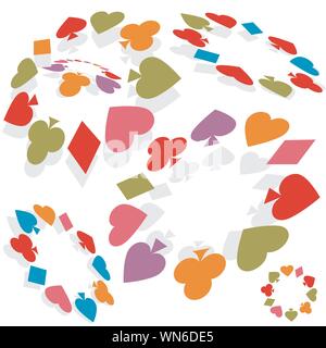 Circular Card Suit Stock Vector