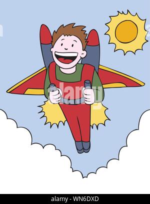 Jetpack Adventure Stock Vector