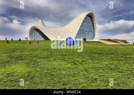 Heydar Aliyev Center, 2012, designed by Zaha Hadid, Baku, Azerbaijan Stock Photo