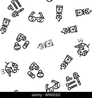 Alpinism Seamless Pattern Vector Stock Vector