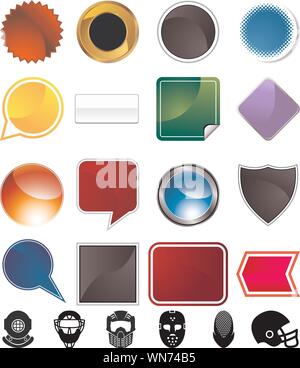Helmet Variety Set Stock Vector