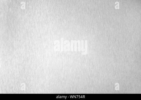 Silver metal shiny empty surface, monochrome shining metallic background, brushed black and white iron sheet backdrop close up, gray steel texture Stock Photo