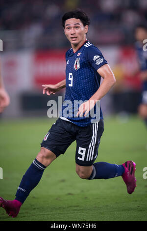 Japan's Takumi Minamino during the KIRIN Challenge Cup 2019 match