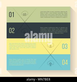 Infographic design with cloud icons Stock Vector