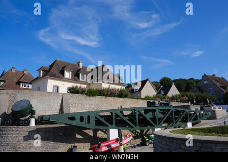 Part of the floating roadway at Arromanches in Normandy France Stock Photo