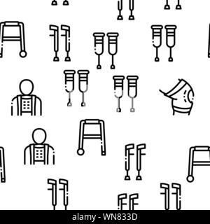Orthopedic Seamless Pattern Vector Stock Vector