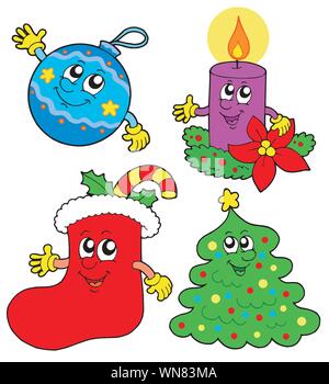Cute Christmas illustrations collection Stock Vector