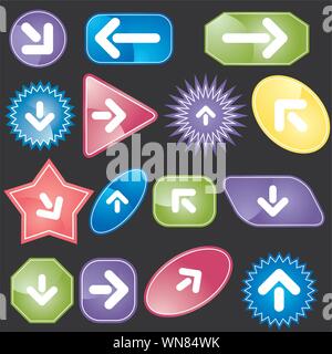 Navigation Label Set Stock Vector