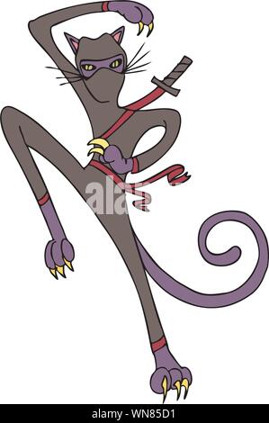 Ninja Cat Stock Vector