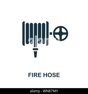 Fire Hose icon. Creative element design from fire safety icons collection. Pixel perfect Fire Hose icon for web design, apps, software, print usage Stock Photo