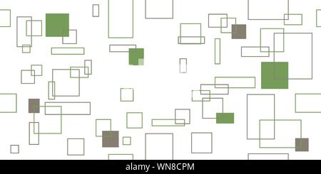 Seamless pattern from bicolored rectangles and squares. Vector illustration. Isolated elements on a white background. Stock Vector