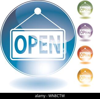 icon sign open window vector outline open window frame Stock Vector ...