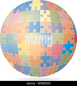 Puzzle Globe Stock Vector
