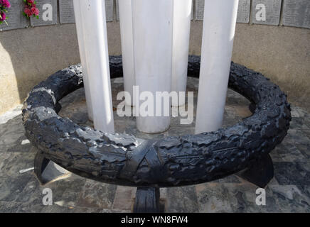 Novorossiysk, Russia - May 20, 2018: Monument dedicated to the shipwreck victims Admiral Nakhimov August 31, 1986 Stock Photo