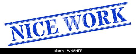 nice work stamp. nice work square grunge sign. nice work Stock Vector