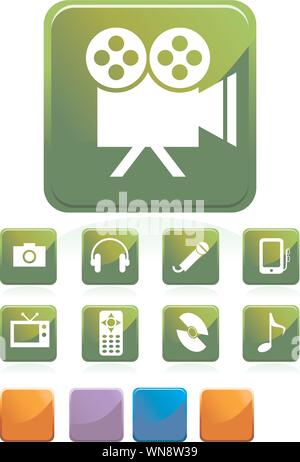 Multimedia Buttons Stock Vector