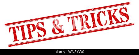 tips & tricks stamp. tips & tricks square grunge sign. tips & tricks Stock Vector