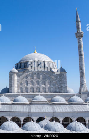 Huge complex of Mihrimah Sultan Mosque near the Sixth Hill of Istanbul (current Edirnekapi) in Turkey by architect Mimar Sinan. Stock Photo